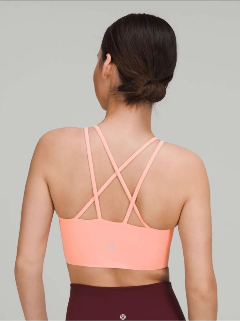 Lululemon Like a Cloud High-Neck Longline Bra in Dew Pink Size 6 B/C Cup